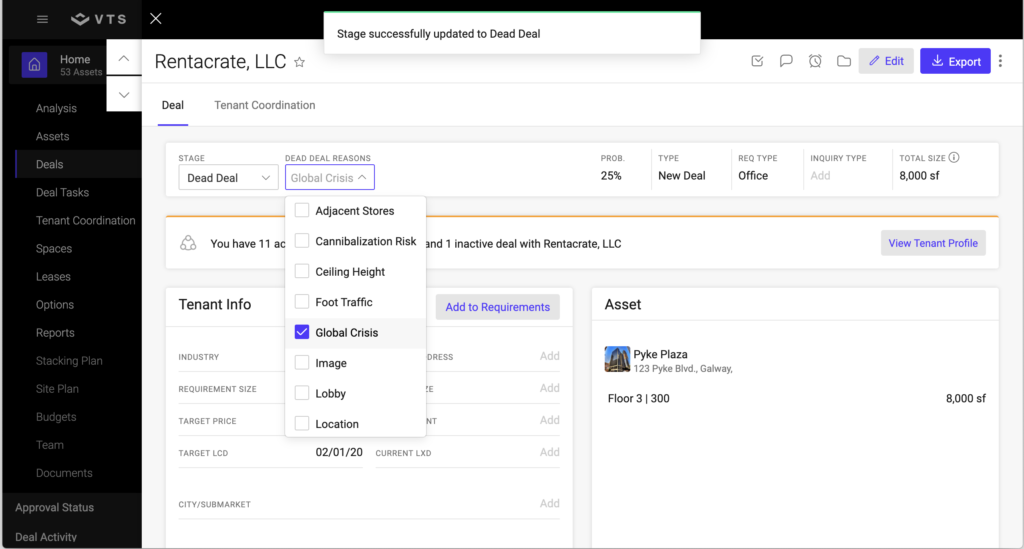 How to track dead deals with VTS software